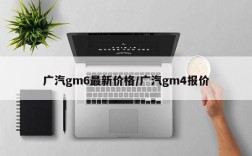广汽gm6最新价格/广汽gm4报价