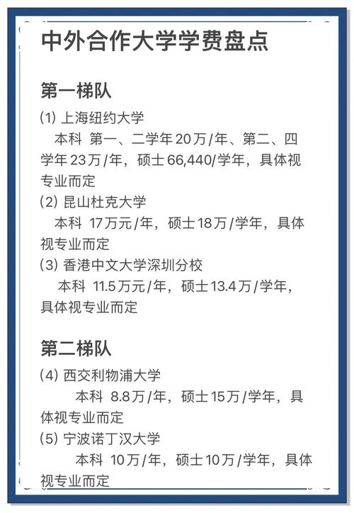 中外合作办学学费 中外合作办学学费一般多少